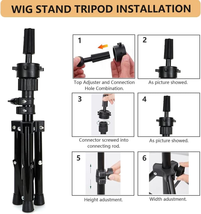 Thumbnail 2 de SZCY 22 Inch Canvas Mannequin Wig Head with Stand