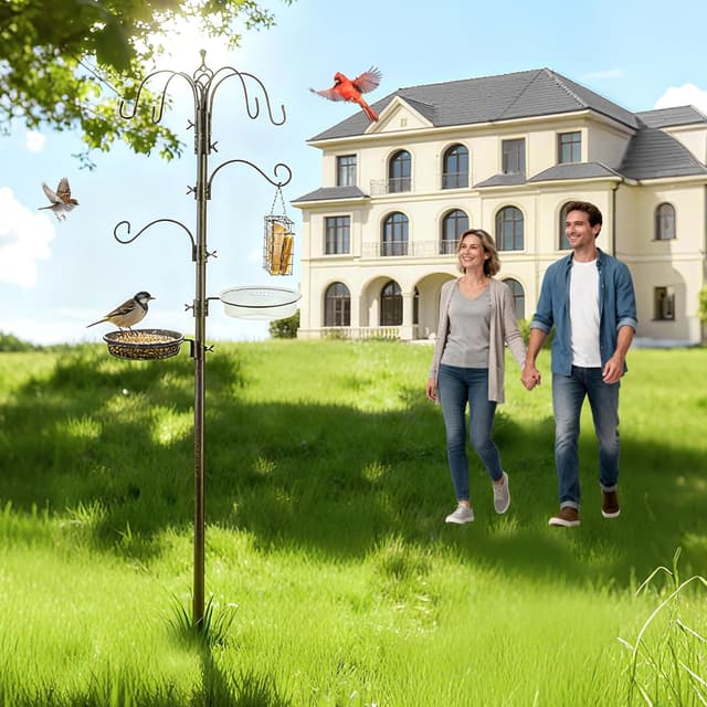 Detalle de Urban Deco bird feeding station 93.9 inch