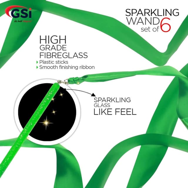 Thumbnail 1 de GSi Multicolor Sparkling Ribbon Wands 6-pack