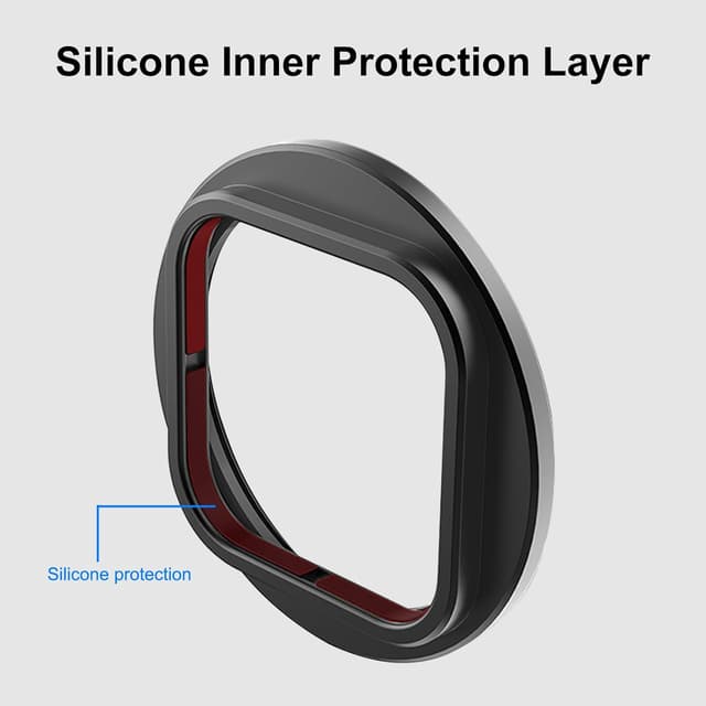 Detalle de PULUZ Metalllinsenschutzrahmen für Insta360 Ace Pro mit Filterhalter für 49-mm ND/CPL-Filter