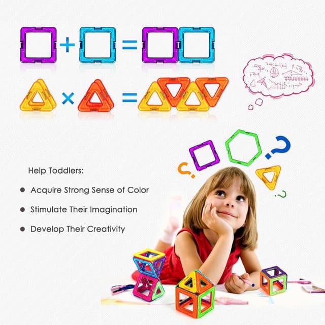 Detalle 2 de LIVEHITOP 109 pièces de blocs de construction magnétiques éducatifs