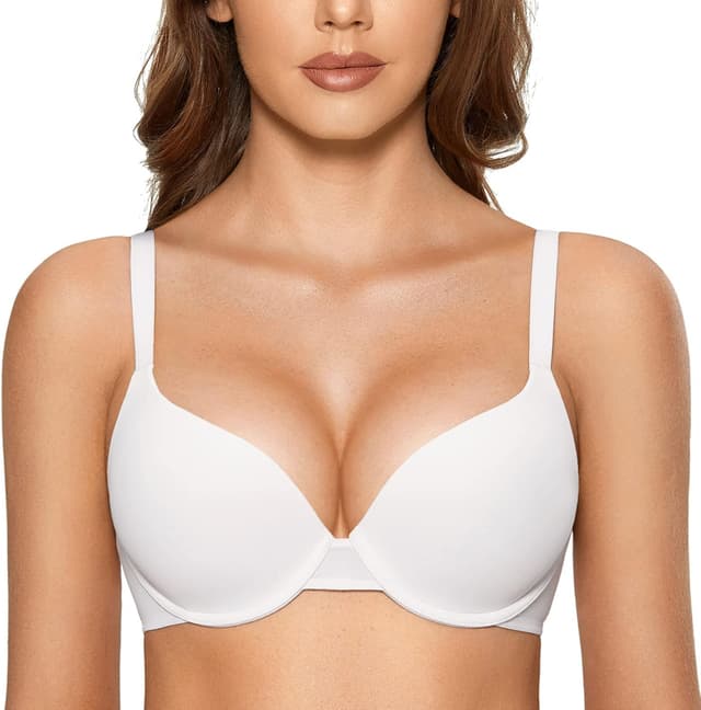 Detalle de DOBREVA Damen Push-up Bügel-BH Soft T-Shirt mit Licht Gepolstertem Komfort