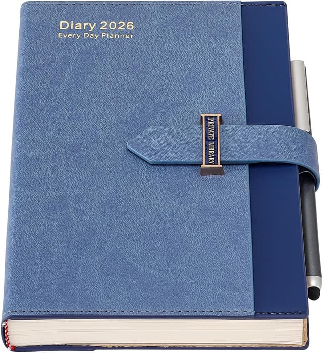 Detalle de Mcdsuc Academic Diary 2026 A5 (Jan–Dec 2026) — day-per-page planner with hardcover, tabs and pen