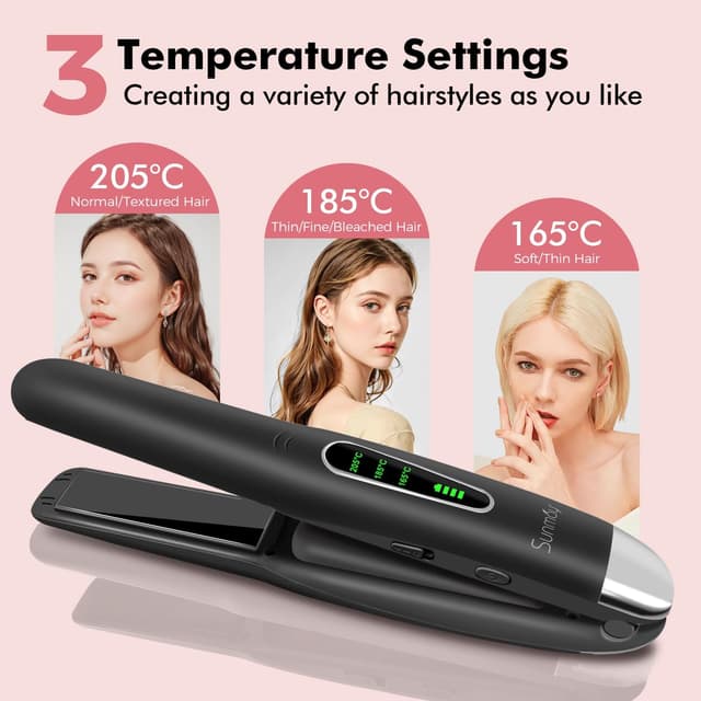 Thumbnail 6 de SUNMAY Cordless Hair Straightener (0.85-inch titanium) — 2-in-1 mini flat iron for travel