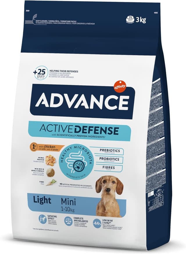 Detalle de Advance Mini Light pienso para perros pequeños
