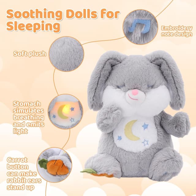 Thumbnail 2 de Edencomer Breathing Bunny Plush Baby Toy