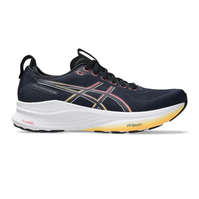 Detalle de ASICS GEL-Kayano 32 para hombre: zapatillas de running de maratón con drop de 8 mm