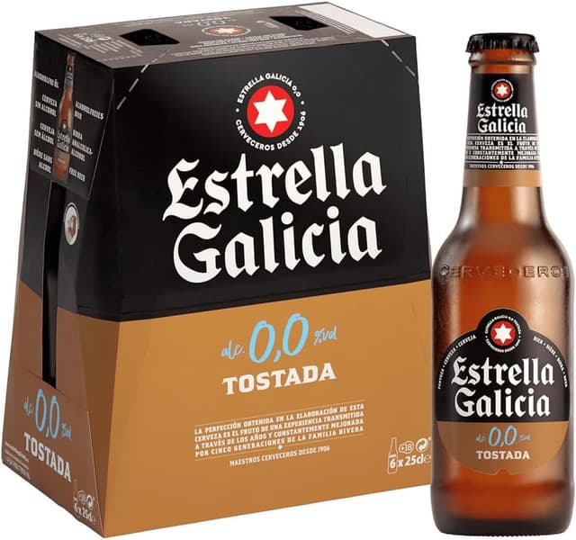 Thumbnail 6 de Estrella Galicia 0,0 Tostada 🍺 Pack 24 x 25cl - Lager sin alcohol