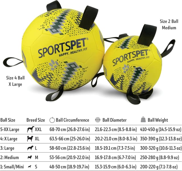 Detalle de SPORTSPET Dog Football with Grab Tabs (Extra Large) – Durable interactive floating dog ball for indoor & outdoor play