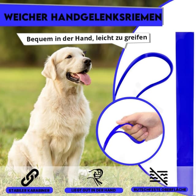 Detalle de Loutep Biothane Schleppleine für Hunde – als Trainings- und Laufleine in Längen von 3 m bis 20 m