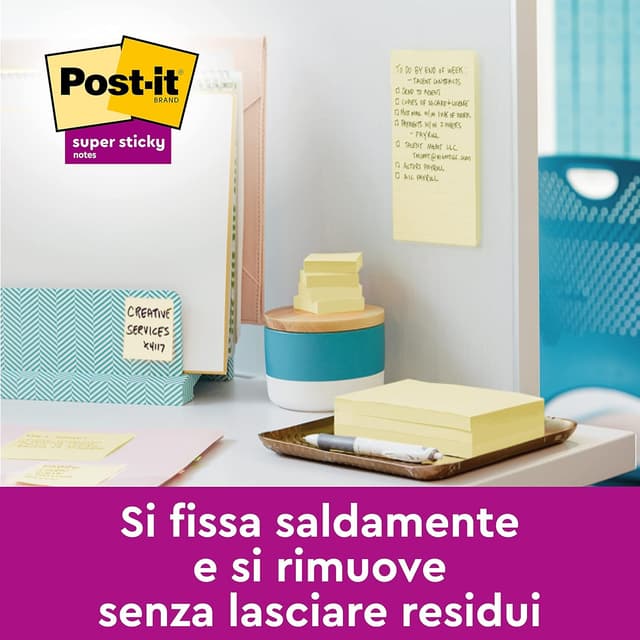 Detalle de Post-It Super Sticky 90 foglietti 📝