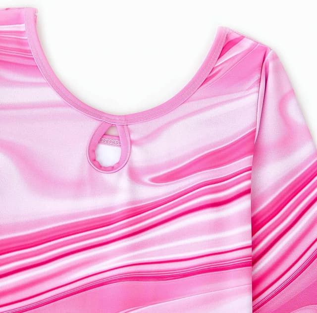 Detalle de Tstiti Gymnastics Girls Long Sleeve Leotards with Shorts & Drawstring Storage Bag (Ages 3–12)