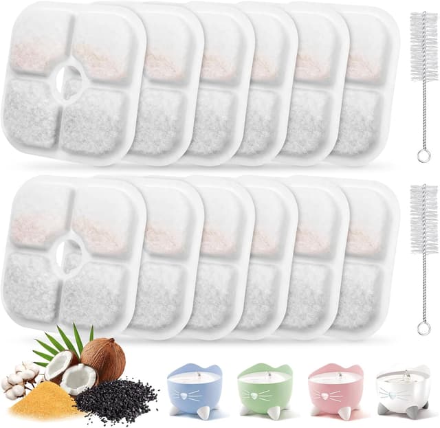 Detalle de Eco-Friendly Pet Fountain Filters 10 Pack