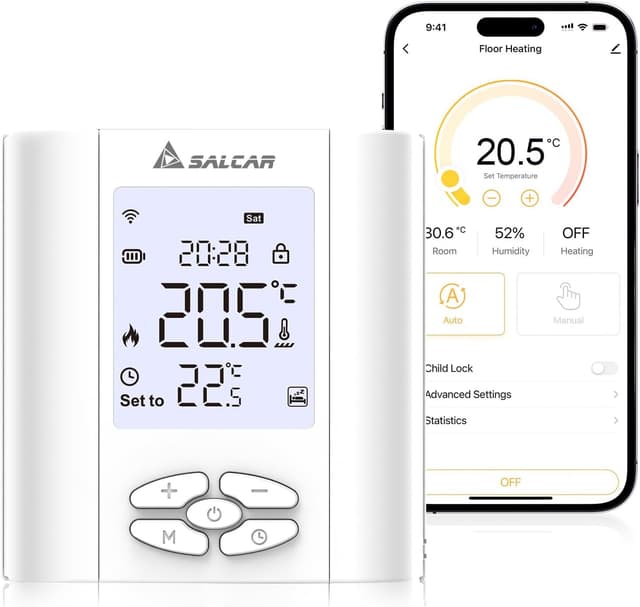 Imagen de SALCAR T5W termostato intelligente Wi‑Fi programmabile 🌡 en OfertitasTOP