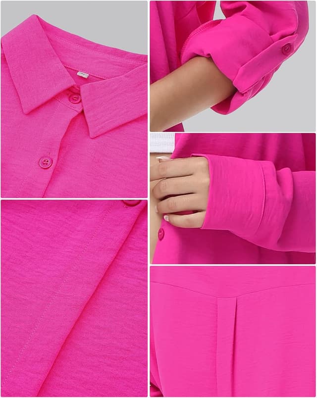 Thumbnail 2 de Tanmolo Damen Bluse V-Ausschnitt Langarm