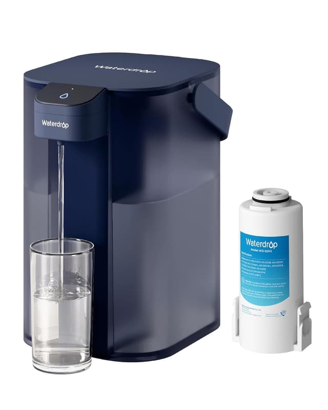 Detalle de Waterdrop Instant Electric Water Filter Jug (WD-ED61B), 3.5L countertop system with 3-month filter
