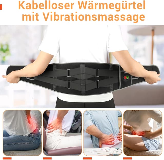 Detalle 2 de Comfytemp Wärmegürtel 25Wh Akku – Heizgürtel für Rücken 🌡