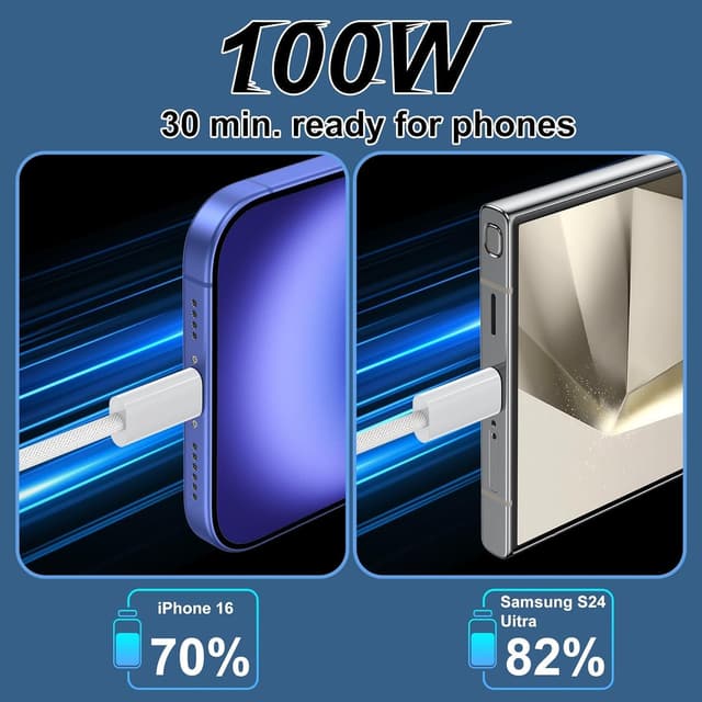 Thumbnail 1 de NIBIKIA USB C Kabel 100W 2M – 2 Stück