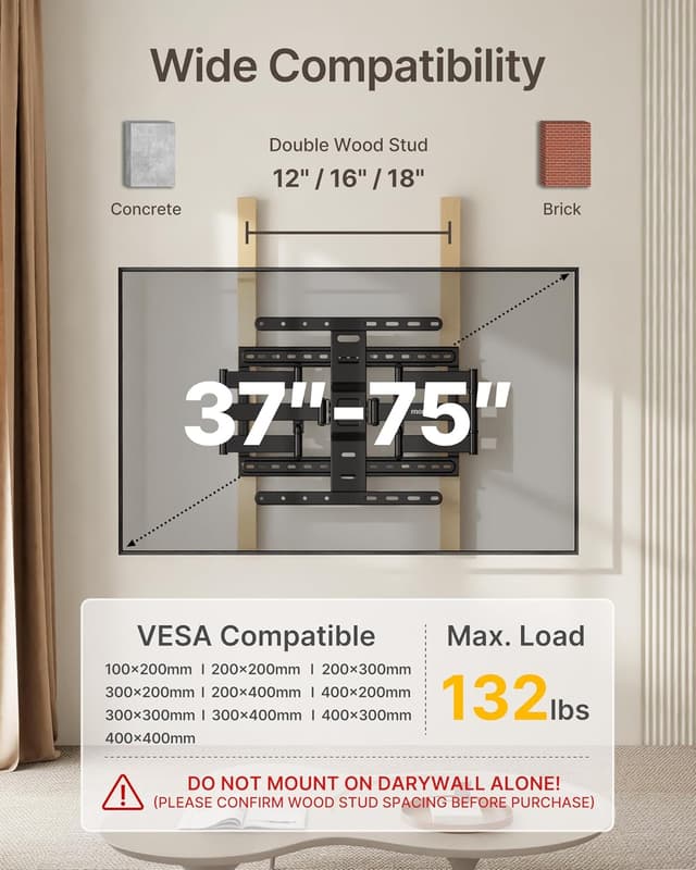 Thumbnail 1 de monTEK 1.1" Ultra Slim TV Wall Mount 37–75 in