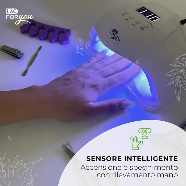 Detalle de LAC FOR YOU Lampada UV LED per unghie 36 LED 365 + 405 nm con 4 timer e display LCD