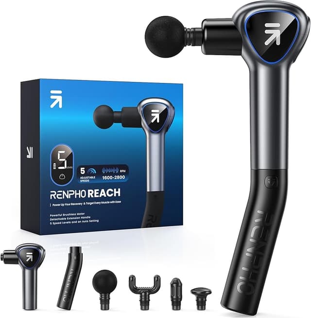 Imagen de Renpho Reach Pistola de Masaje Profesional con LED 💆♂️ en OfertitasTOP