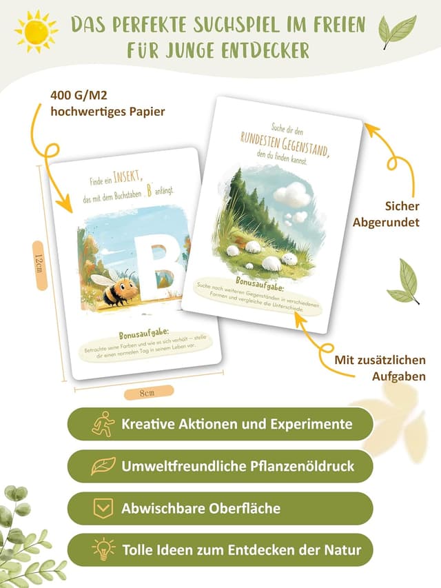 Detalle de Legezon 50 Entdeckerkarten Kinder für draußen