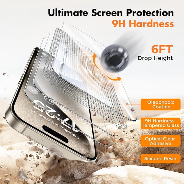 Detalle 2 de UNBREAKcable Screen Protector for iPhone 15 Pro