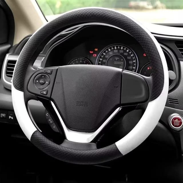 Detalle de Pahajim Lenkradbezug aus PU-Leder (37–38 cm) – universal rutschfest für Auto, Jeep & SUV