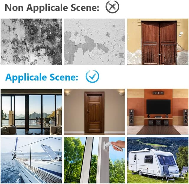Thumbnail 6 de flintronic Nastro autoadesivo in schiuma (CR e neoprene) per porte e finestre, guarnizione antipioggia e isolamento