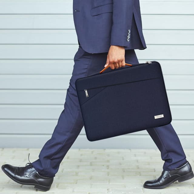 Detalle 2 de TECOOL 14 Inch Laptop Sleeve Protective Case (Dark Blue) for 14-inch laptops and some 15-inch models