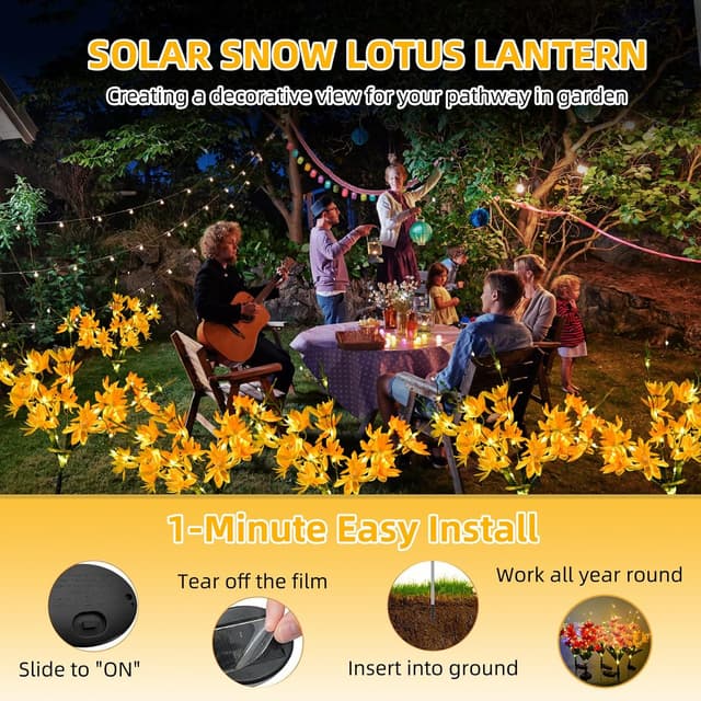 Detalle de Garden Flower Lights solar 2 pack