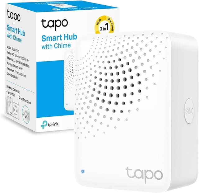Detalle de Tapo H100 Smart Hub with Chime (Sub-1G) — connect up to 64 devices with built-in chime