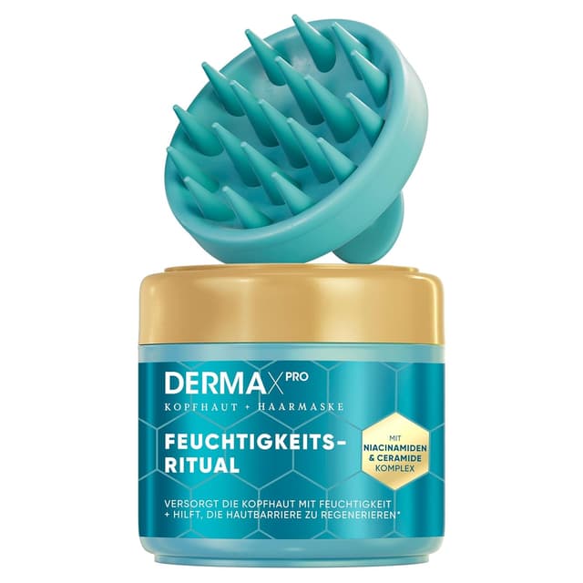 Detalle de Head & Shoulders DermaXPro Feuchtigkeitsritual Kopfhaut- & Haarmaske mit Massager 300 ml für trockenes Haar
