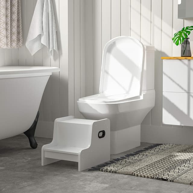 Thumbnail 2 de HOOBRO Tritthocker für Kinder mit 2 Stufen, Antirutschmatte & Griff (EWT01JD01G1) – Tritt-Schemel für Bad, Küche & Kinderzimmer