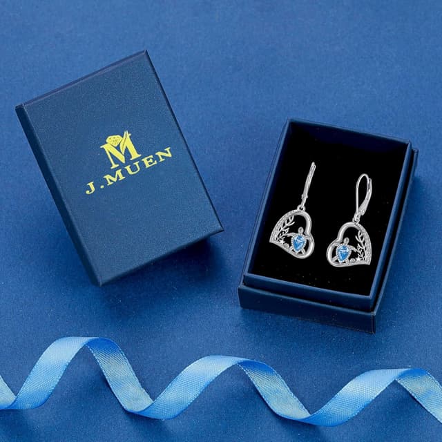 Thumbnail 6 de J.MUEN Ohrstecker aus 925 Sterling Silber mit Tier-Anhänger (Schildkröte) – inkl. Geschenkbox