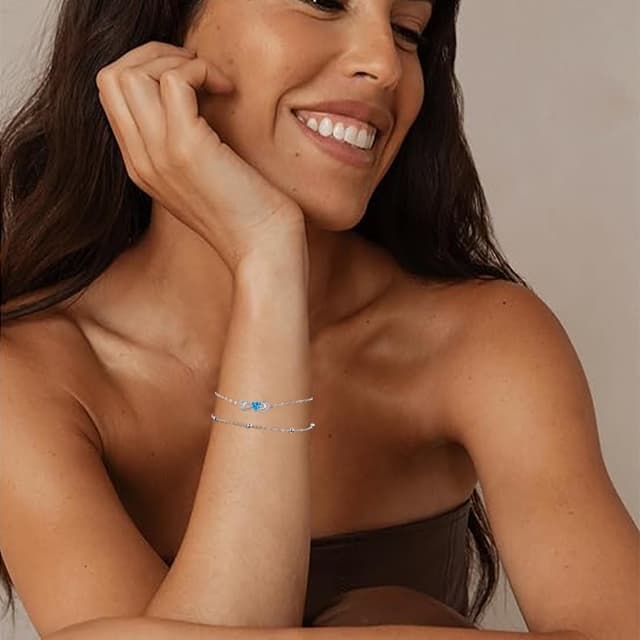 Detalle 2 de Yinsen Damen Unendlichkeitsherz Armband aus 925 Sterling Silber – Geschenkidee zu Geburtstag, Muttertag & Weihnachten