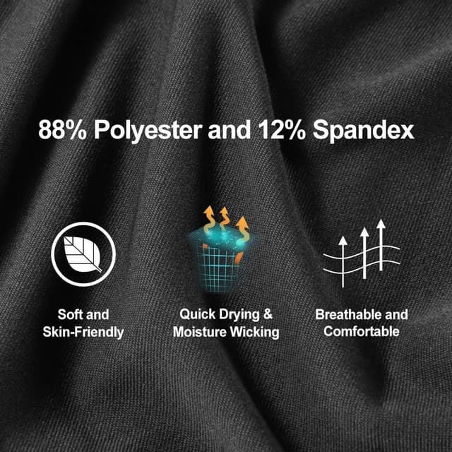 Detalle de Roadbox Men’s Compression Tights Leggings (1/2/3 Pack) Cool Dry Base Layer for Training, Gym, Running & Cycling