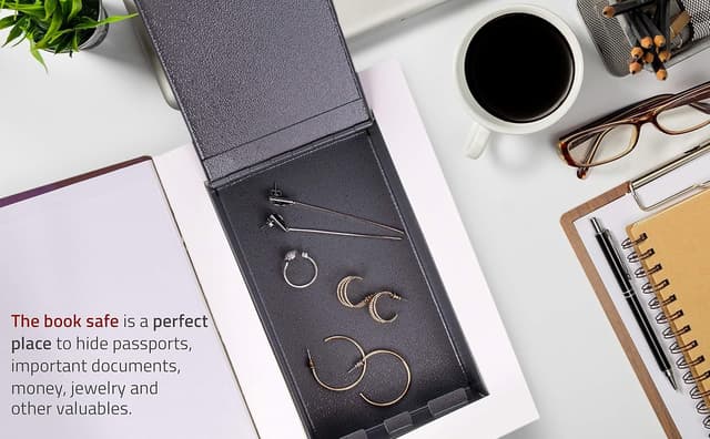 Detalle 2 de Toys4Boys coffre-fort secret en forme de livre pour clés, argent et bijoux cachés