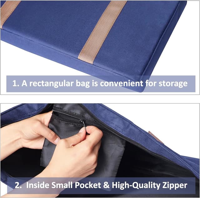 Detalle de GUSTARIA American Mahjong Game Set (166 Premium White Tiles) with All-in-One Color Racks & Carry Bag