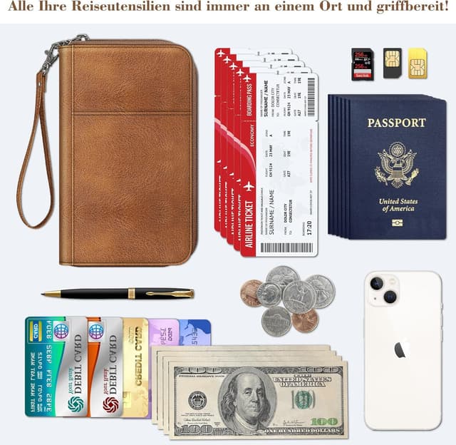 Detalle de FINTIE Reisepass Tasche Reiseorganizer