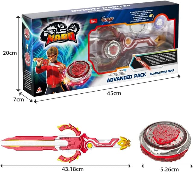 Thumbnail 5 de Infinity Nado Spinning Tops Blazing War Bear