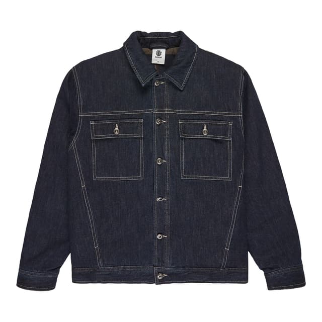 Detalle de Element Chaqueta de hombre Trucker Denim de algodón