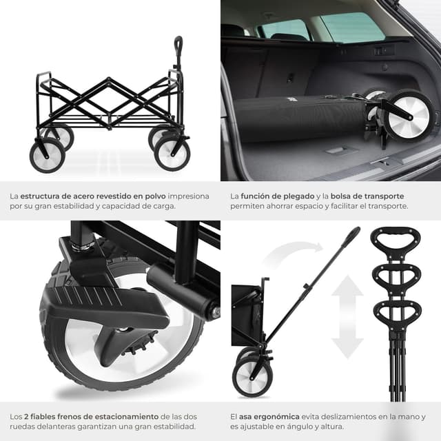 Thumbnail 4 de tectake Carro plegable para jardín 80 kg