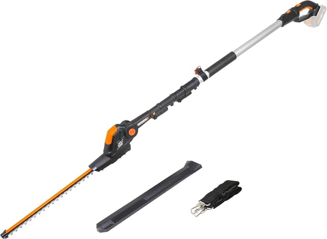 Detalle de WORX WG252E.9 tagliasiepi con asta telescopica PowerShare (20 V max), pettine 45 cm