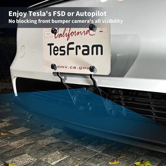 Detalle de 2026 Tesla Model Y Juniper License Plate Holder (Premium Only) — No-Drill Front Bracket Kit with Anti-Theft Features