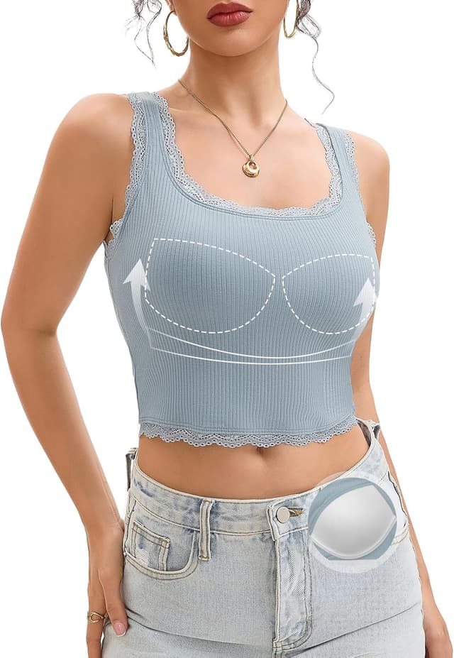 Thumbnail 6 de Ausschnitt Design Tank Top mit integriertem BH