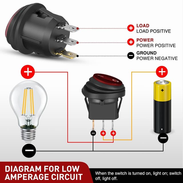 Thumbnail 5 de Nilight 5Pcs Rocker Toggle Switch 12V 🎛