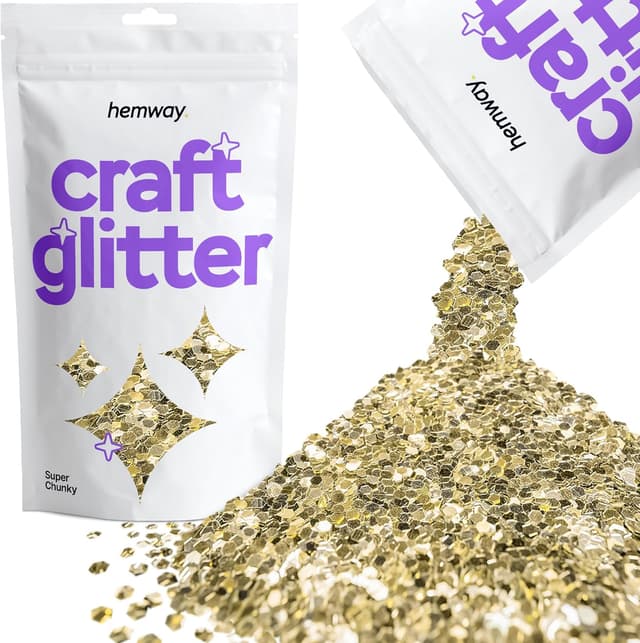 Detalle de Hemway Craft glitter Champagne Gold 100g
