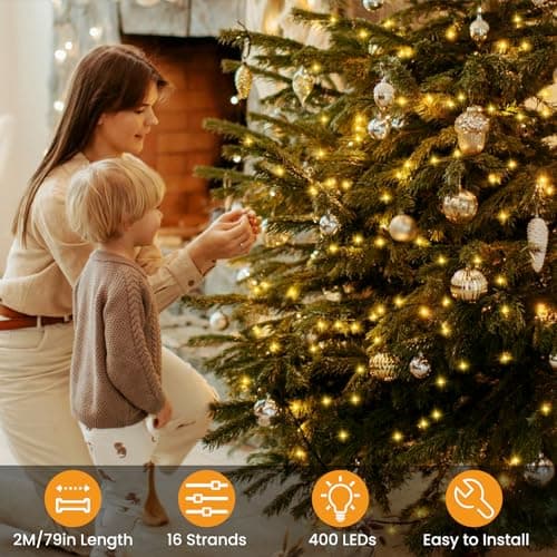Detalle 2 de TNMOO Luces Arbol Navidad 400 LED 🎄