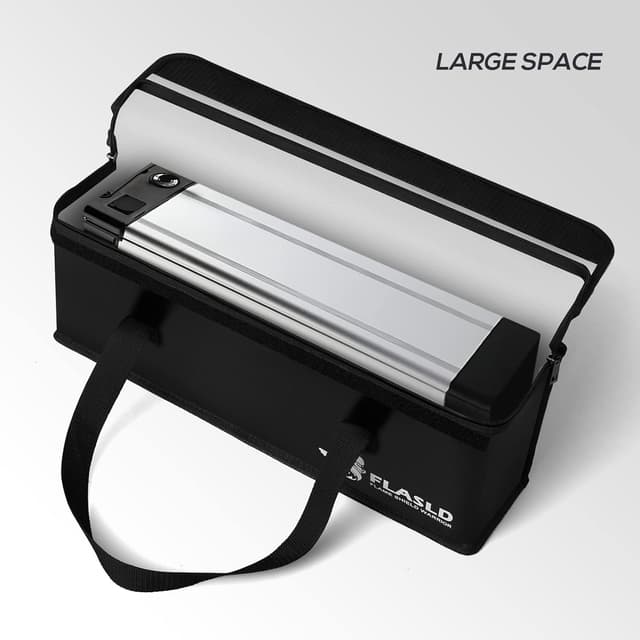 Detalle 2 de FLASLD E-Bike Akku Tasche Lipo Safe Bag 49 x 11 x 18 cm